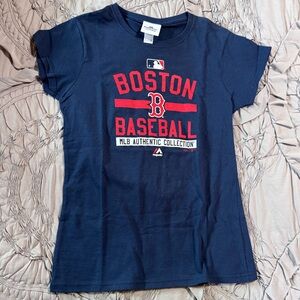Majestic Women’s Boston Redsox Baseball Navy Tee